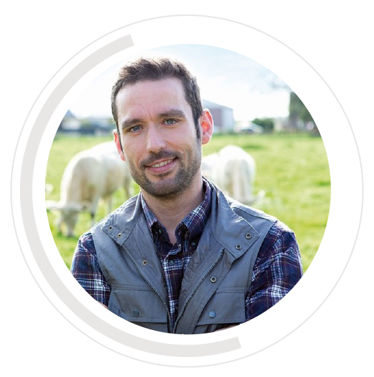 Farmer wearing gilet